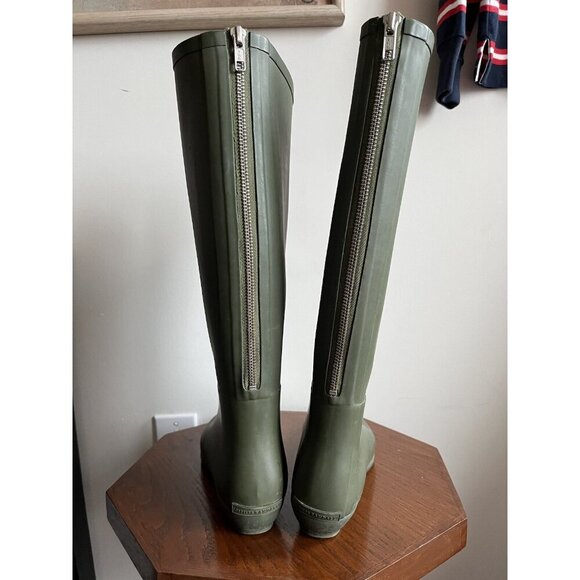 loeffler Randall Green Rubber Knee-high Rain Boots Size 8 Women’s - Picture 3 of 11